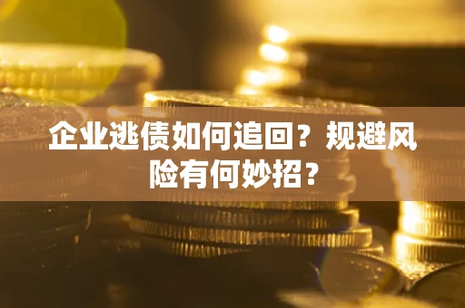 武汉企业逃债如何追回？规避风险有何妙招？