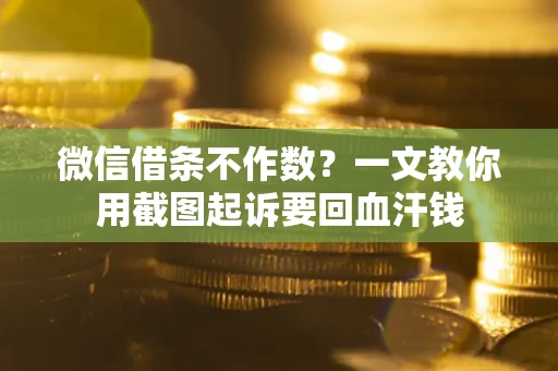 武汉微信借条不作数？一文教你用截图起诉要回血汗钱