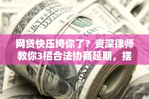 武汉网贷快压垮你了？资深律师教你3招合法协商延期，摆脱暴力催收！