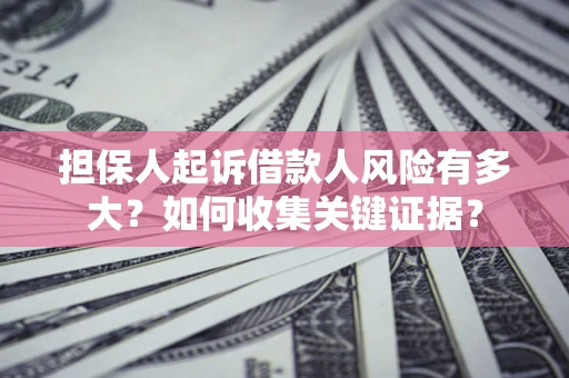 武汉担保人起诉借款人风险有多大？如何收集关键证据？