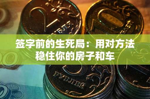武汉签字前的生死局：用对方法稳住你的房子和车