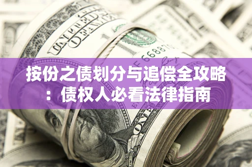 武汉按份之债划分与追偿全攻略：债权人必看法律指南