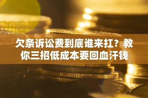 武汉欠条诉讼费到底谁来扛？教你三招低成本要回血汗钱
